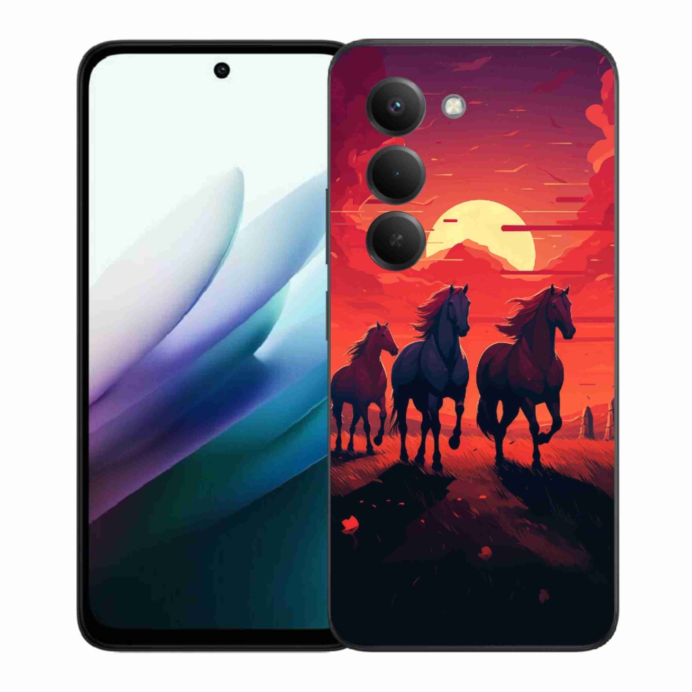 Gélový kryt mmCase na Xiaomi Redmi 15 4G/5G (171mm) - kone a západ slnka