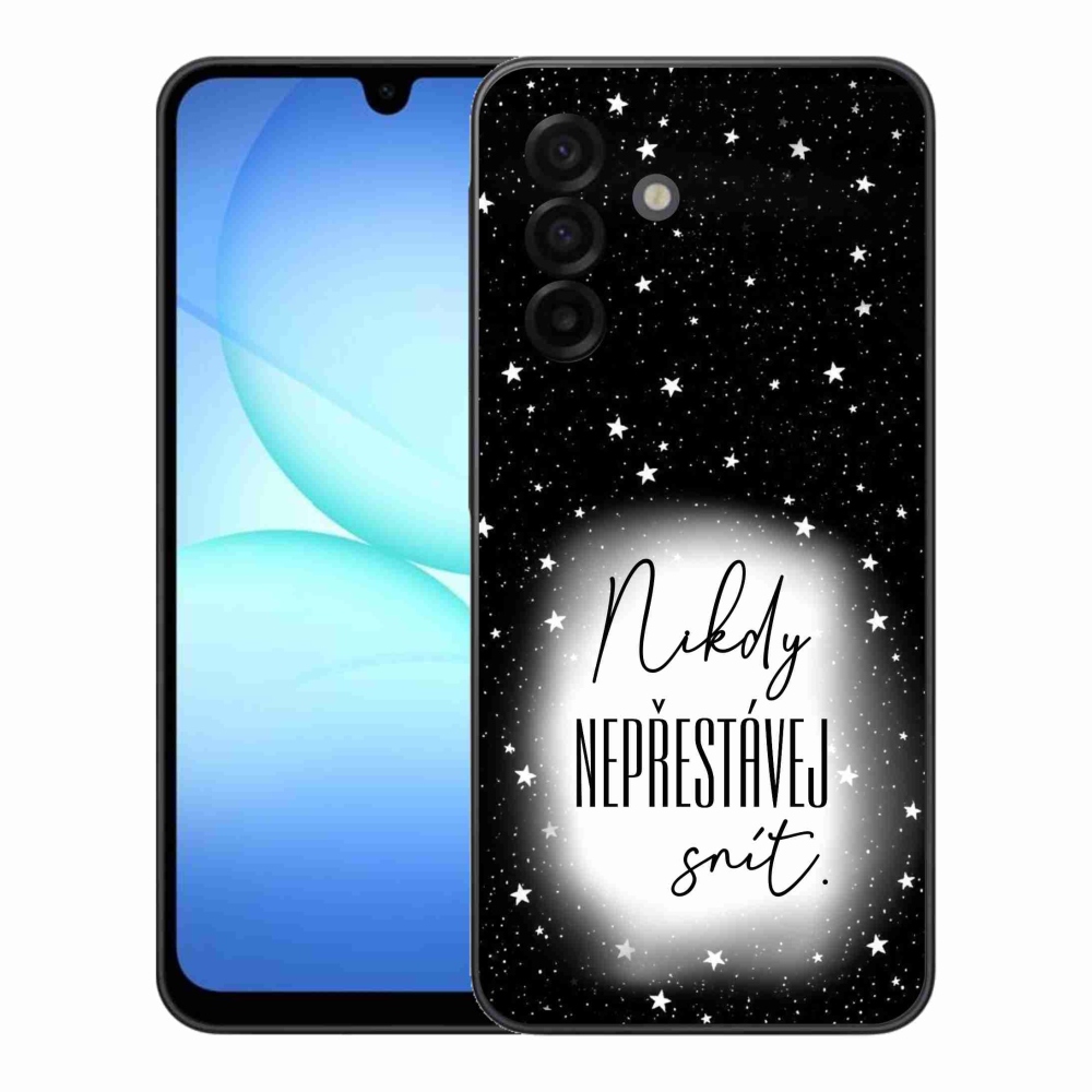 Gélový kryt mmCase na Samsung Galaxy A17 4G/5G - citát 1 bieločierne pozadie