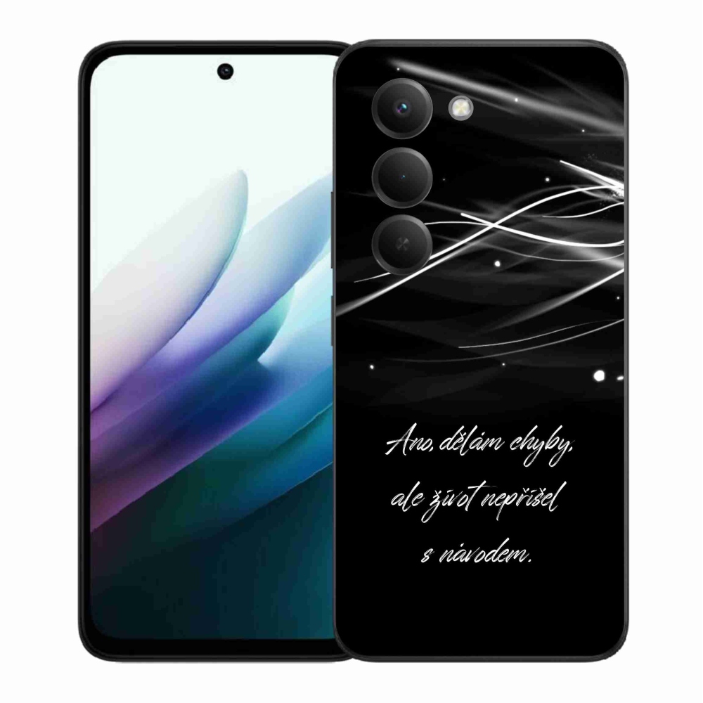 Gélový kryt mmCase na Xiaomi Redmi 15 4G/5G (171mm) - citát čierne pozadie
