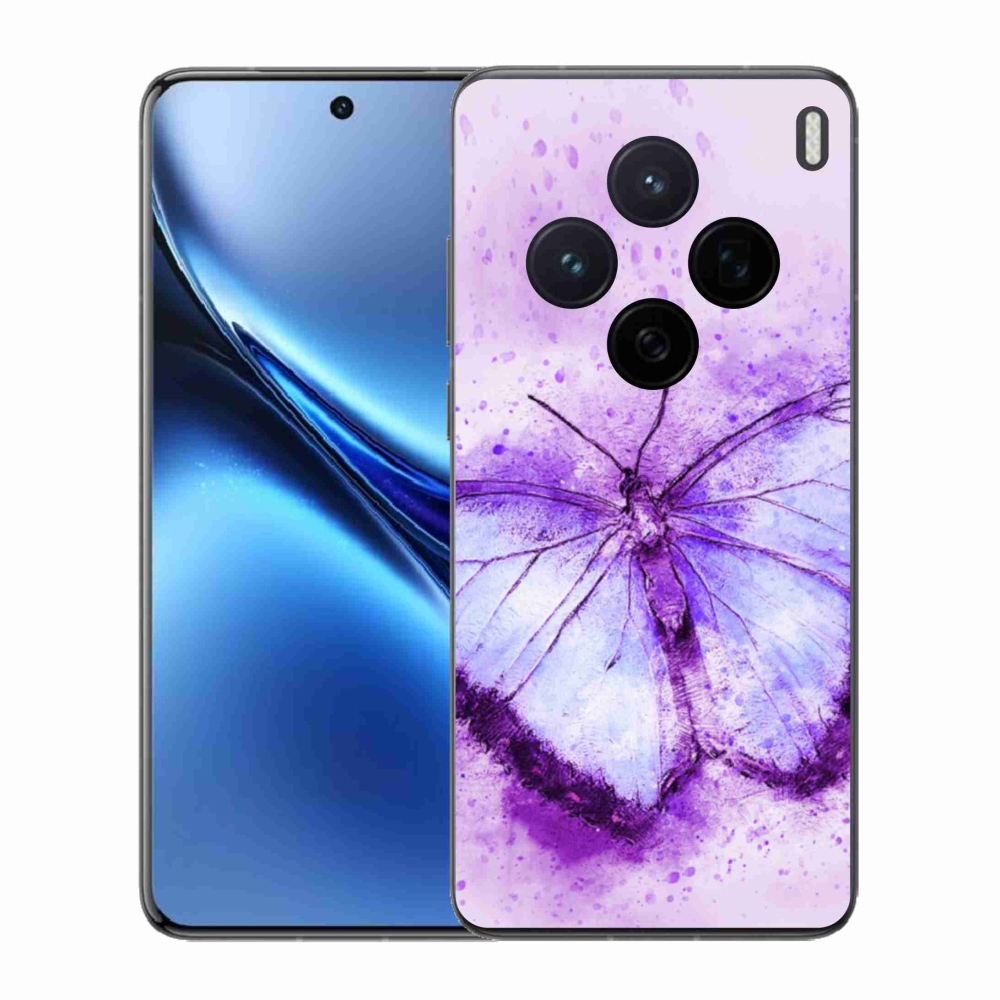 Gélový kryt mmCase na Vivo X200 5G - fialový motýľ
