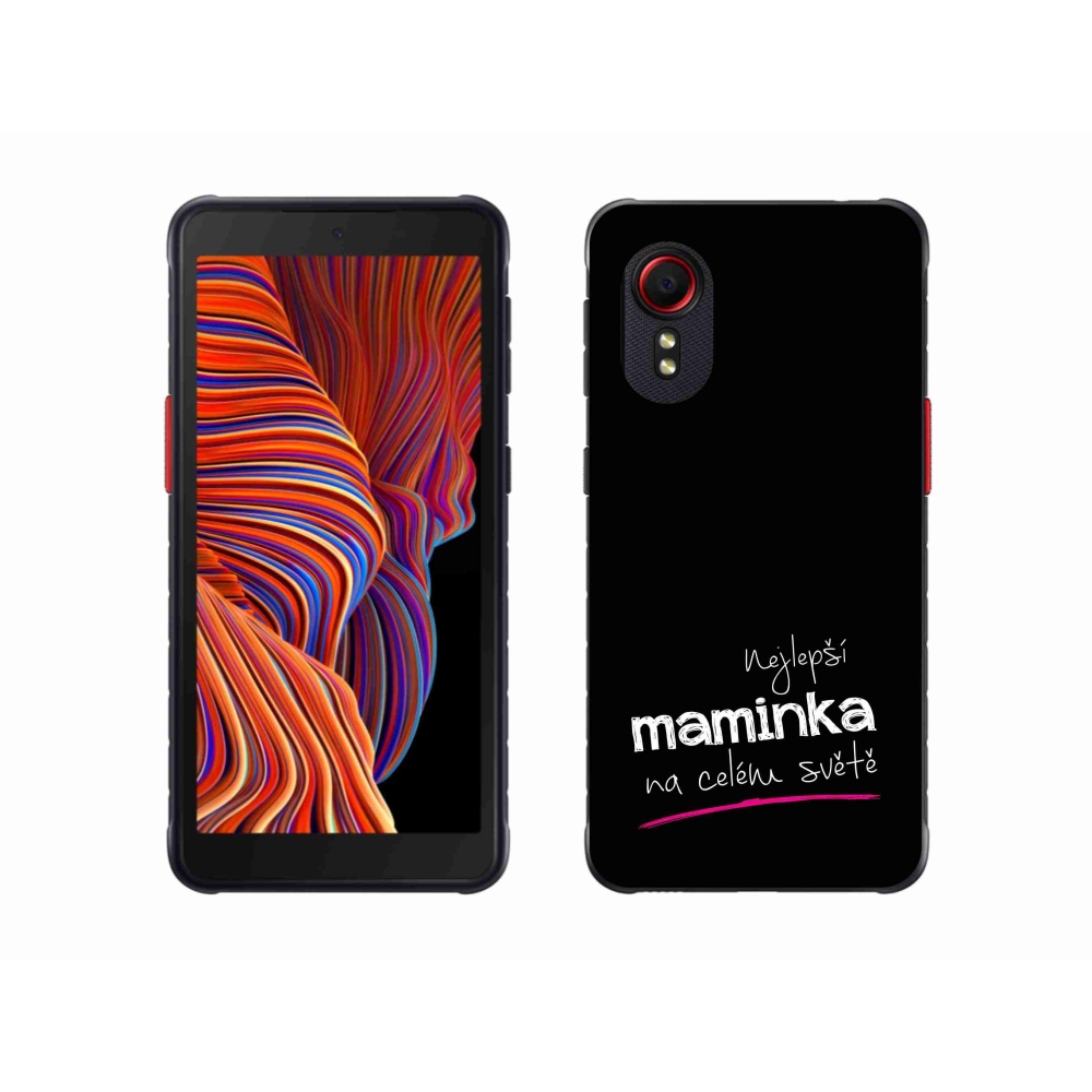 Gélový kryt mmCase na Samsung Galaxy Xcover 5 - najlepšia mamička 4 čierne pozadie