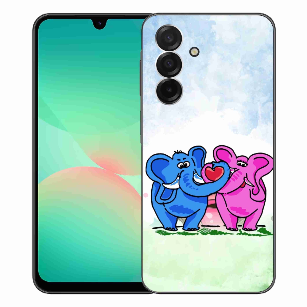 Gélový kryt mmCase na Samsung Galaxy A26 5G - zamilovaní slony