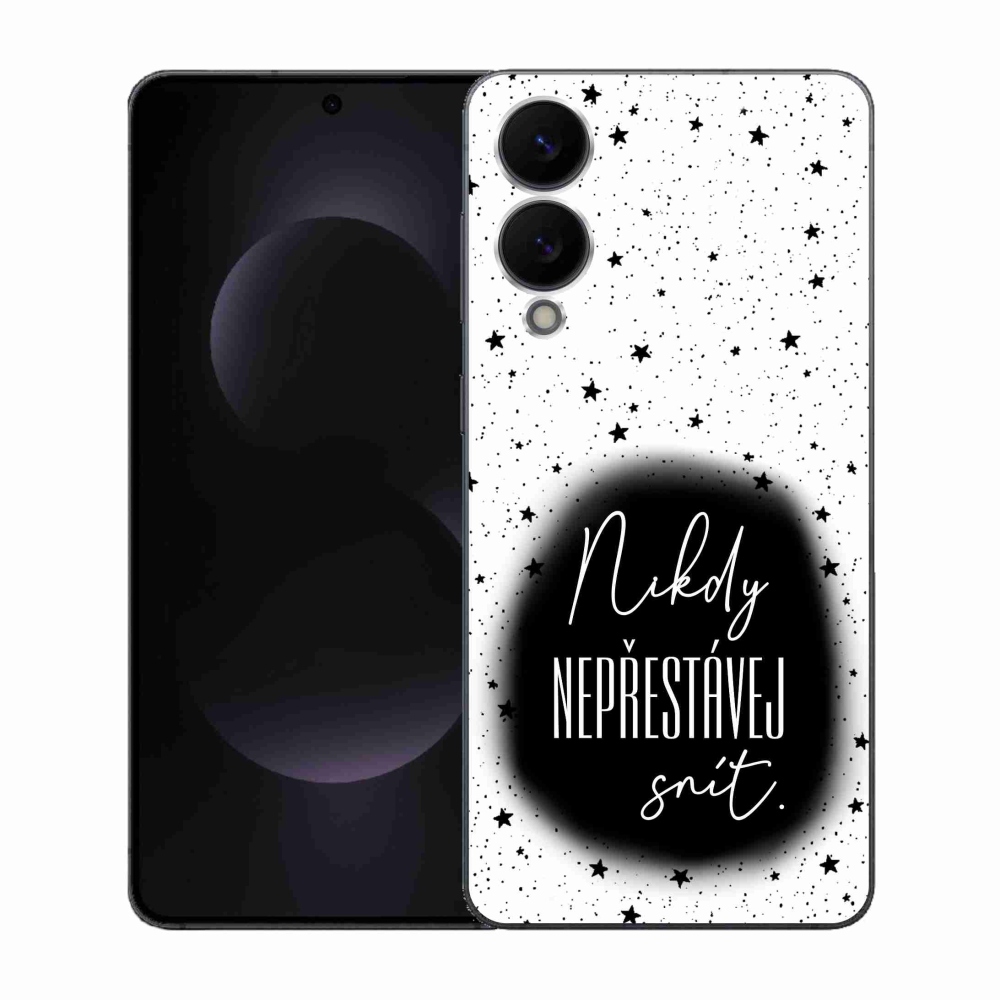Gélový kryt mmCase na Samsung Galaxy S25 Edge - citát 1 čiernobiele pozadie