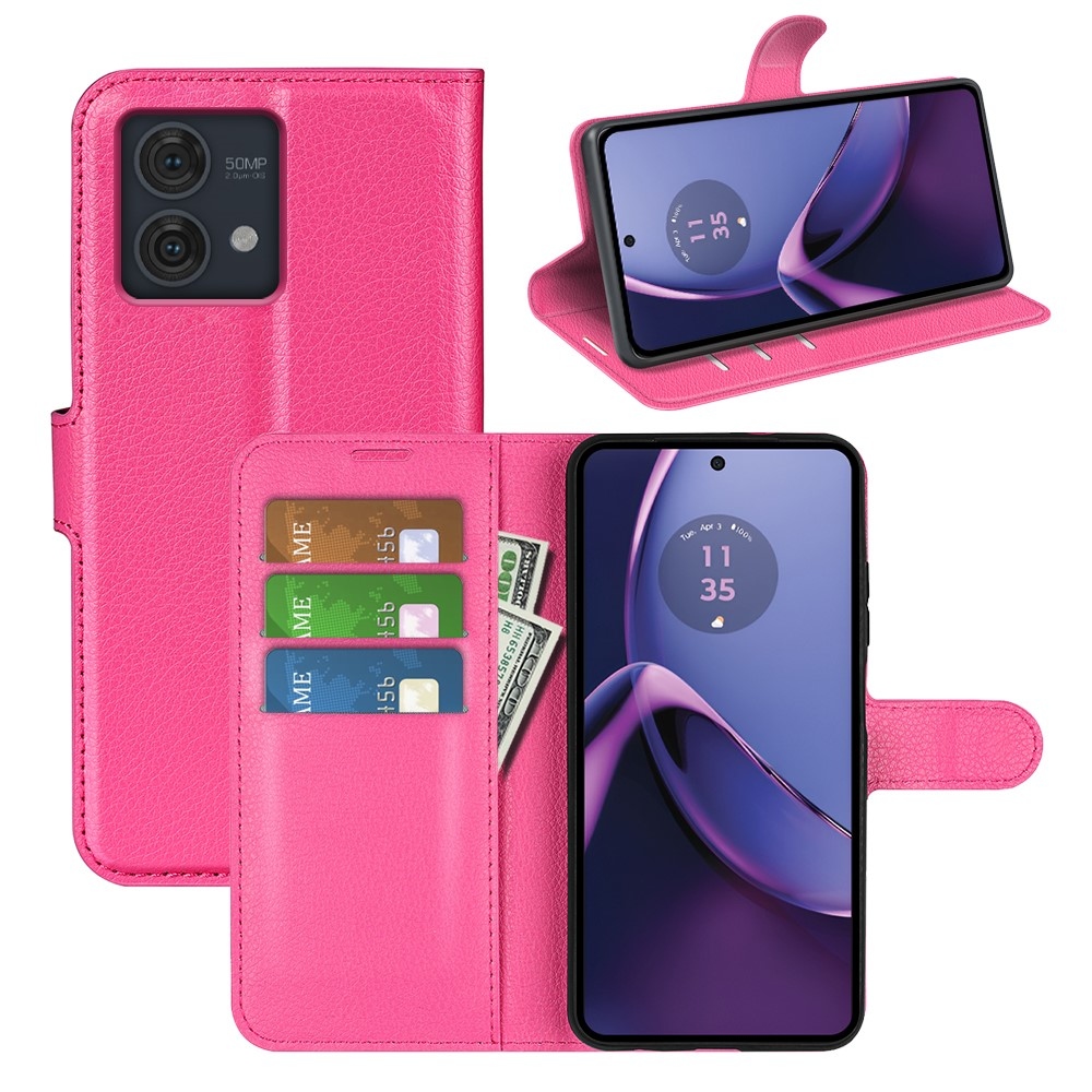 Litchi knižkové púzdro na Motorola Moto G84 5G - rose