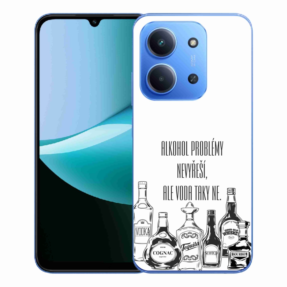 Gélový kryt mmCase na Xiaomi Redmi 15C 4G/5G (173mm) - vtipný text biele pozadie