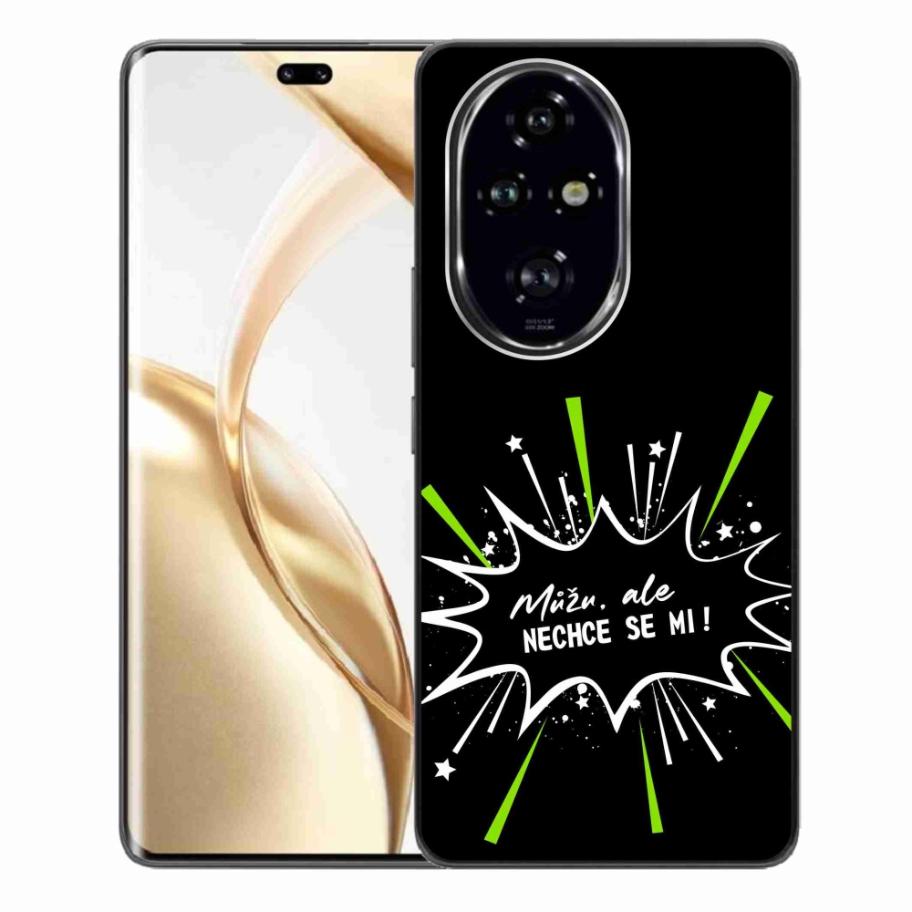 Gélový kryt mmCase na Honor 200 Pro 5G - vtipný text 11 čierne pozadie