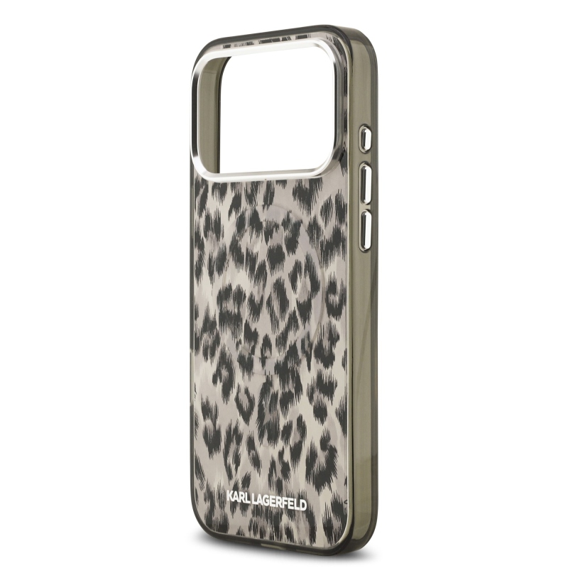 Karl Lagerfeld IML Leopard MagSafe Zadný Kryt pre iPhone 17 Pro Max Brown
