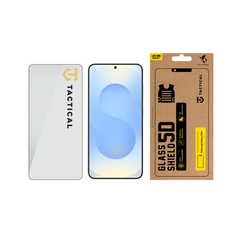 Taktický sklenený štít 5D sklo pre Samsung Galaxy S26+ Black