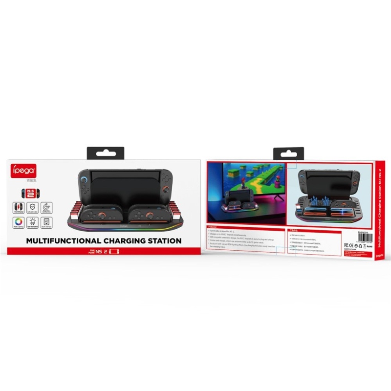 iPega SW2210 Multifunkčný Nabíjací RGB Stojan pre Nintendo Switch 2 Black