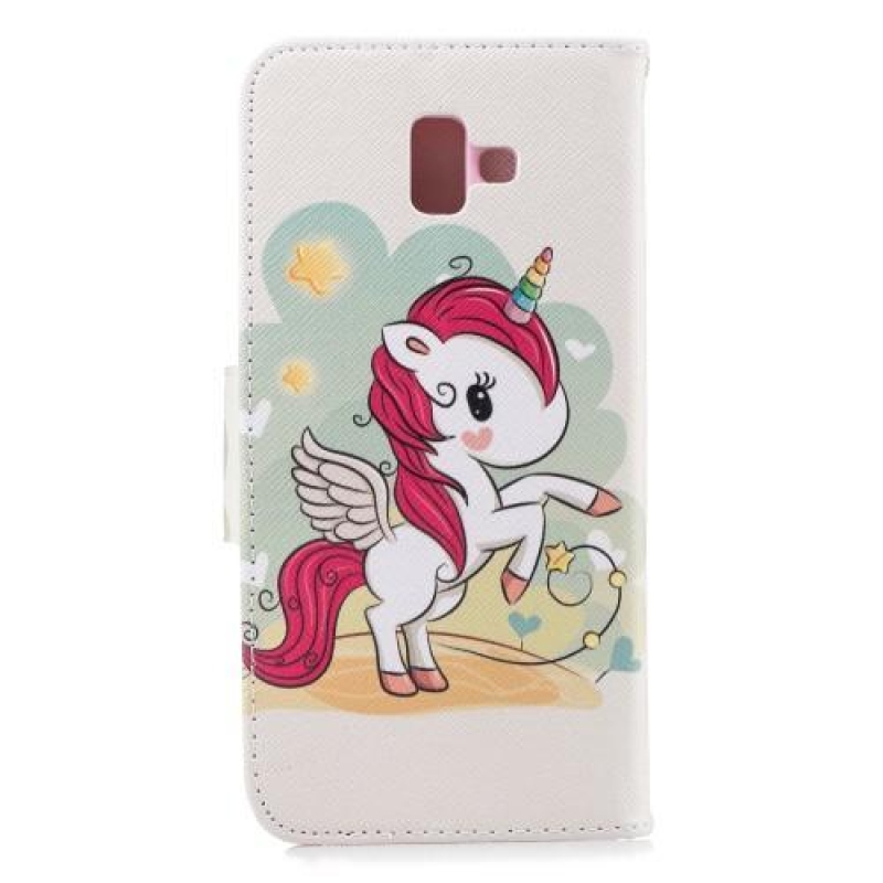 Patt PU kožené puzdro na mobil Samsung Galaxy J6+ - jednorožec