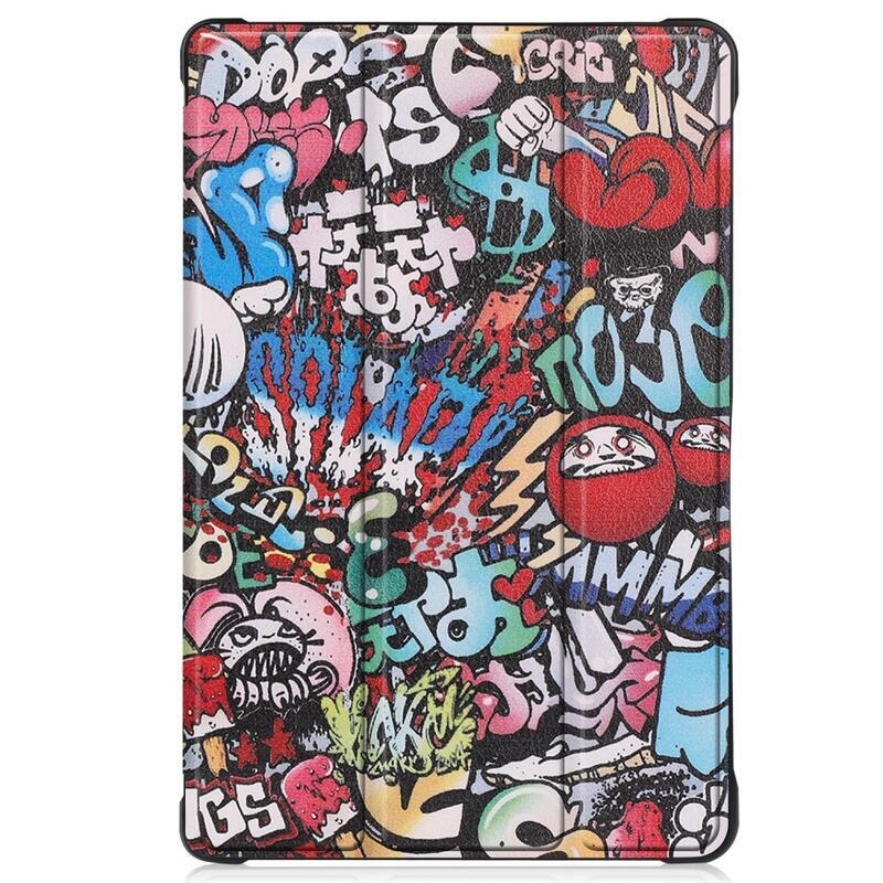 Patte chytré PU kožené peněženkové puzdro na tablet Samsung Galaxy Tab A7 10.4 (2020) T500 - graffiti