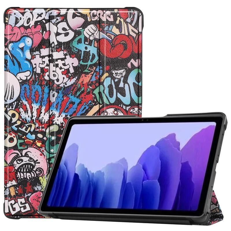 Patte chytré PU kožené peněženkové puzdro na tablet Samsung Galaxy Tab A7 10.4 (2020) T500 - graffiti