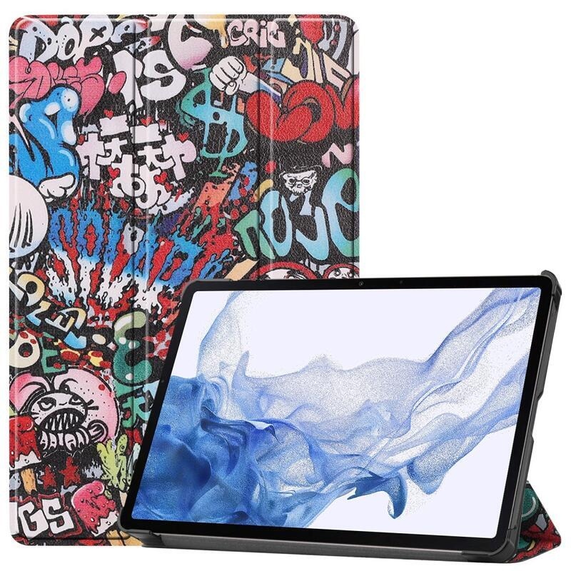 Patte chytré PU kožené púzdro na tablet Samsung Galaxy Tab S8 - graffiti