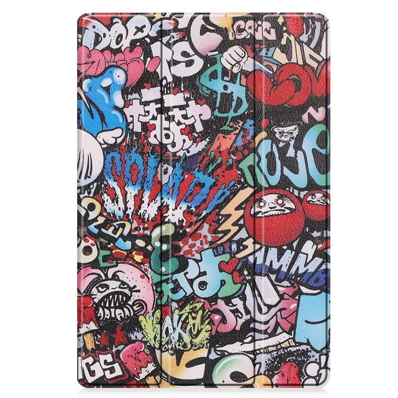 Patte chytré PU kožené púzdro na tablet Samsung Galaxy Tab S8 Plus - graffiti