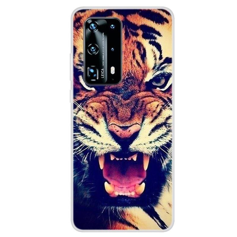 Patte gélový obal na mobil Huawei P40 Pro - tiger