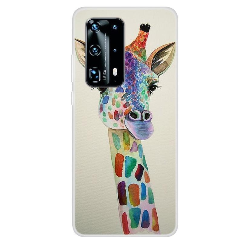 Patte gélový obal na mobil Huawei P40 Pro - žirafa