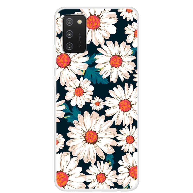 Patte gélový obal na mobil Samsung Galaxy A02s (164.2x75.9x9.1mm) - chryzantéma