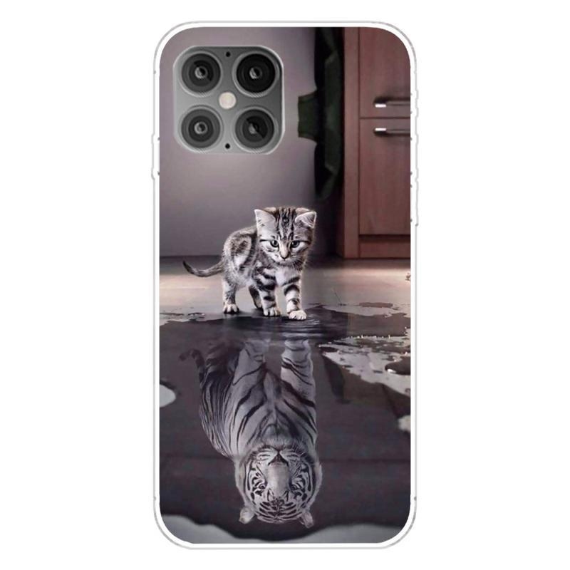 Patte gélový obal pre mobil iPhone 12 Pro / 12 - mačka