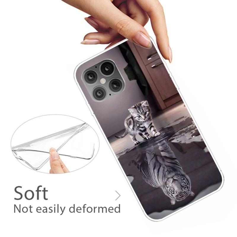 Patte gélový obal pre mobil iPhone 12 Pro / 12 - mačka