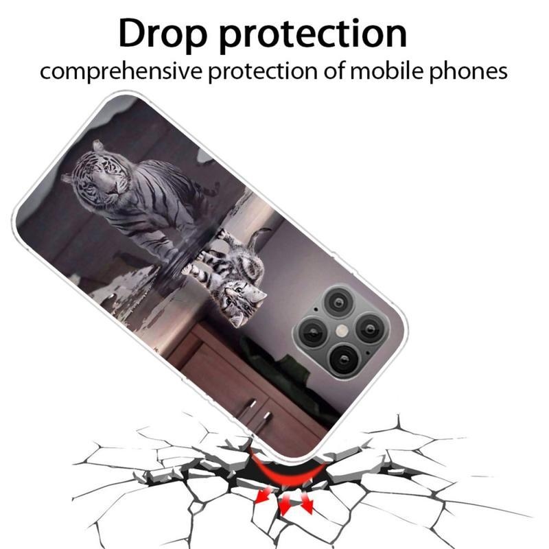 Patte gélový obal pre mobil iPhone 12 Pro / 12 - mačka