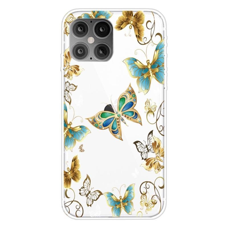 Patte gélový obal pre mobil iPhone 12 Pro / 12 - krásni motýle
