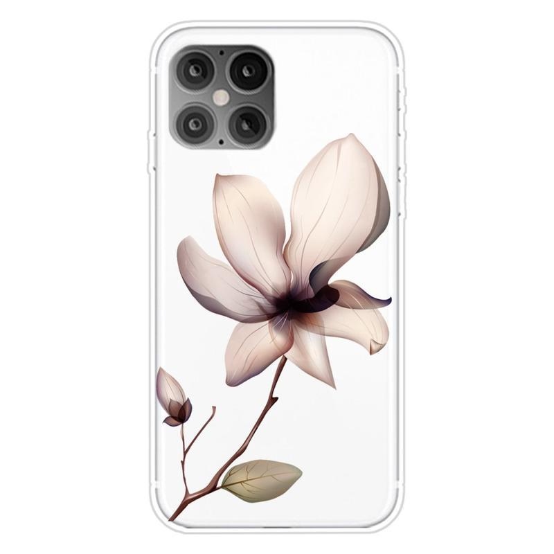 Patte gélový obal pre mobil iPhone 12 Pro / 12 - krásny kvet