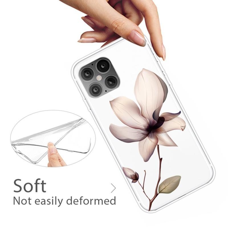 Patte gélový obal pre mobil iPhone 12 Pro / 12 - krásny kvet