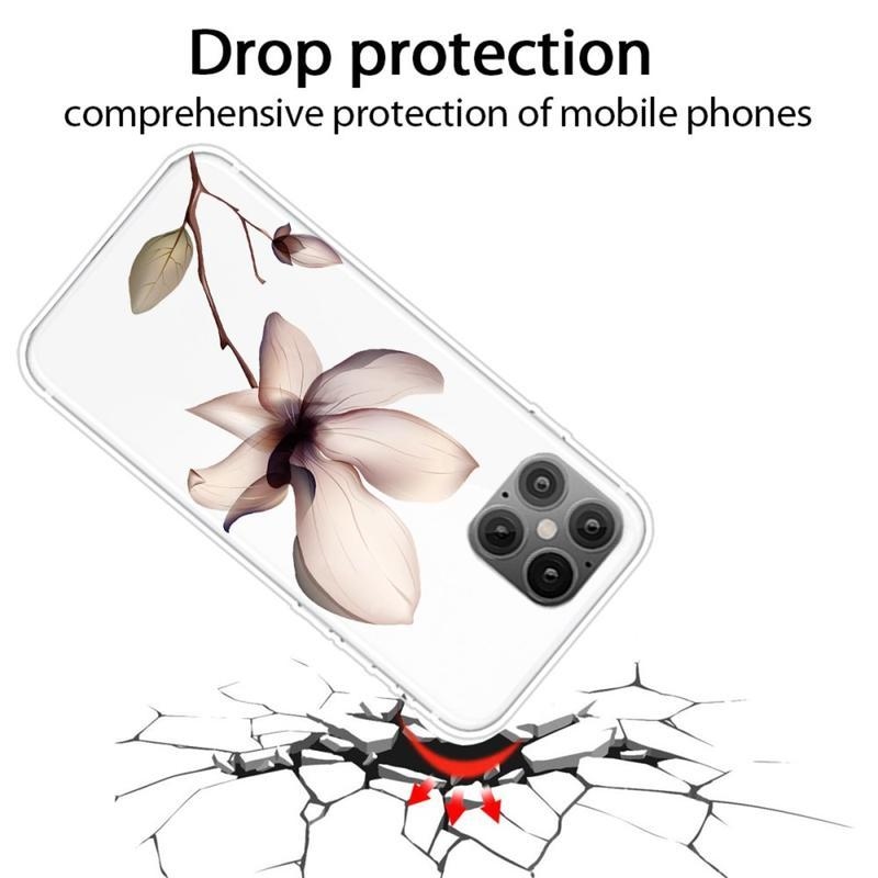 Patte gélový obal pre mobil iPhone 12 Pro / 12 - krásny kvet