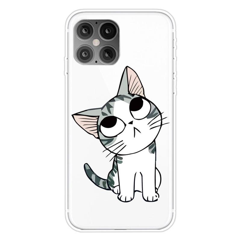 Patte gélový obal pre mobil iPhone 12 Pro / 12 - roztomilá mačka