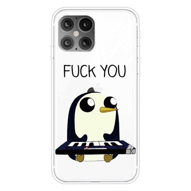 Patte gélový obal pre mobil iPhone 12 Pro / 12 - tučniak