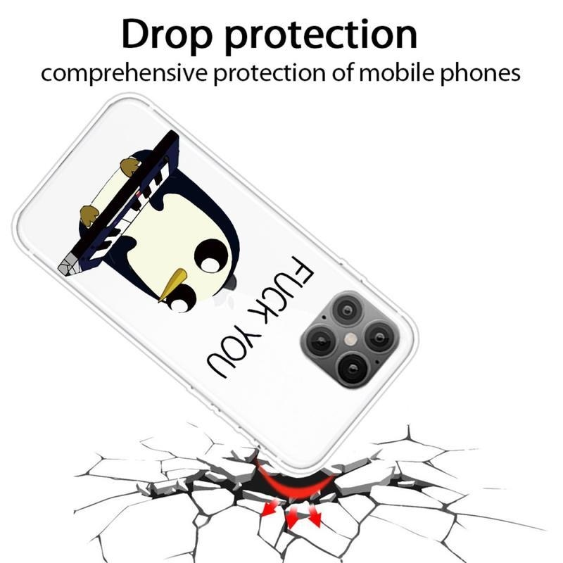 Patte gélový obal pre mobil iPhone 12 Pro / 12 - tučniak