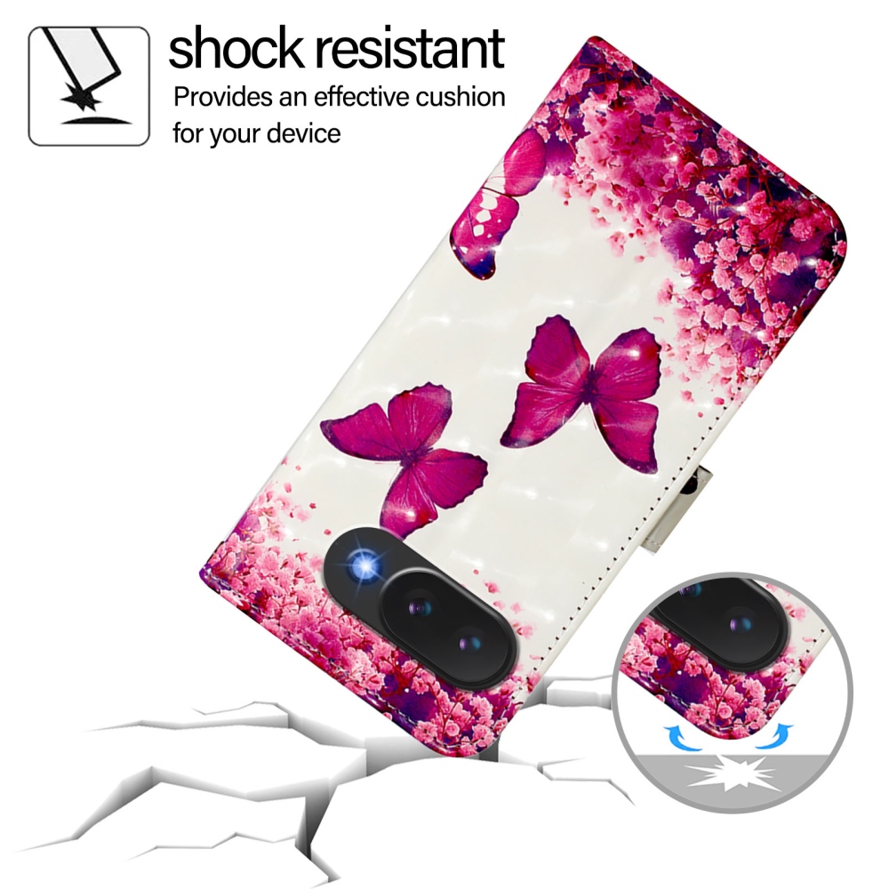 Patte knižkové puzdro na Google Pixel 10a - ružové motýle