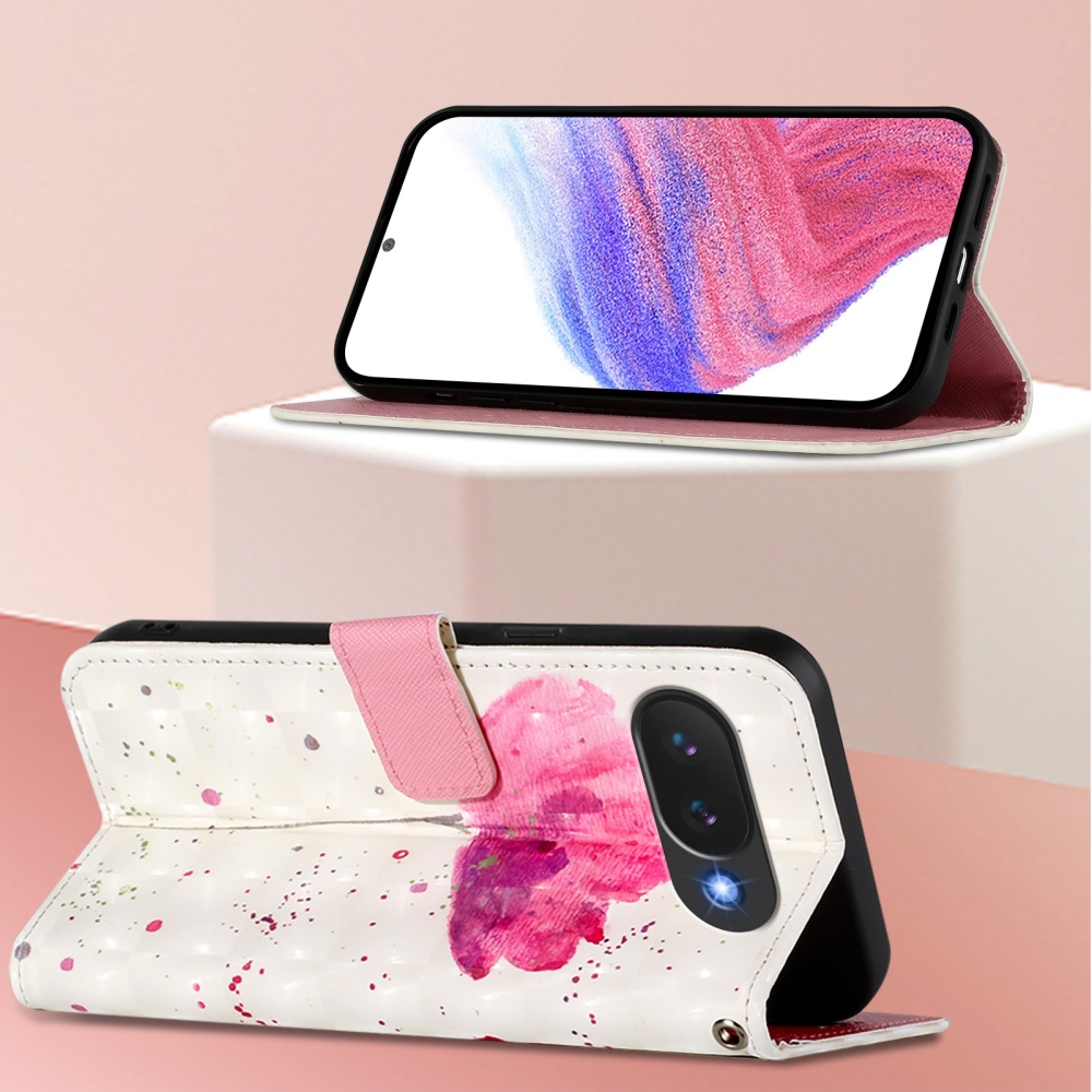 Patte knižkové puzdro na Google Pixel 10a - ružový kvet