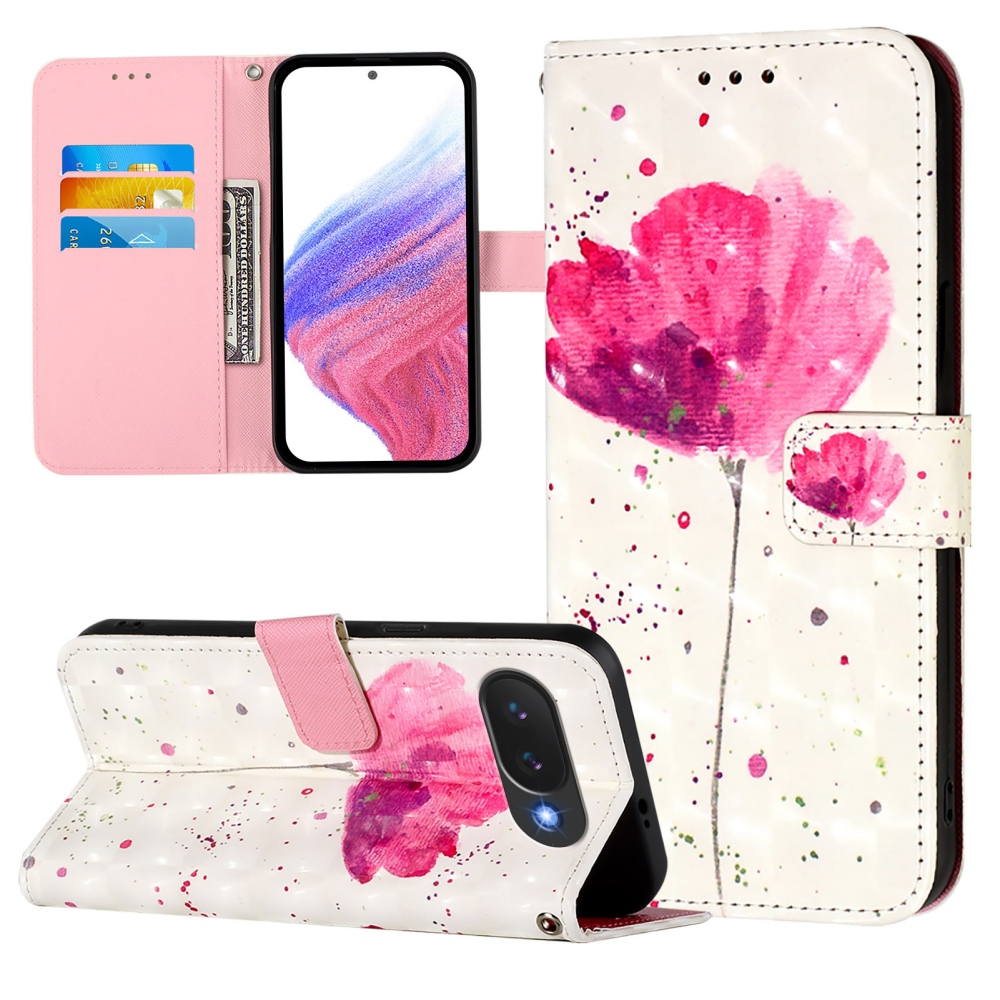 Patte knižkové puzdro na Google Pixel 10a - ružový kvet