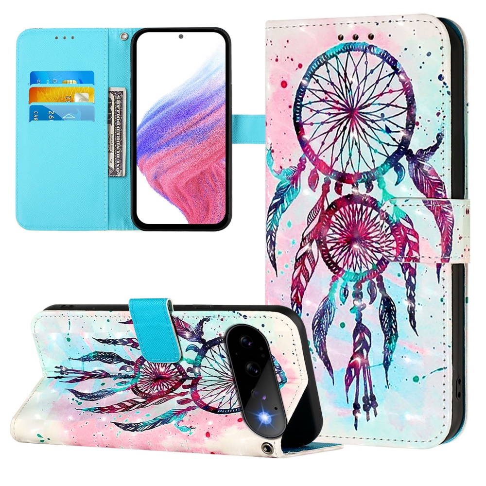 Patte knižkové puzdro na Google Pixel 11 Pro/11 - farebný lapač snov