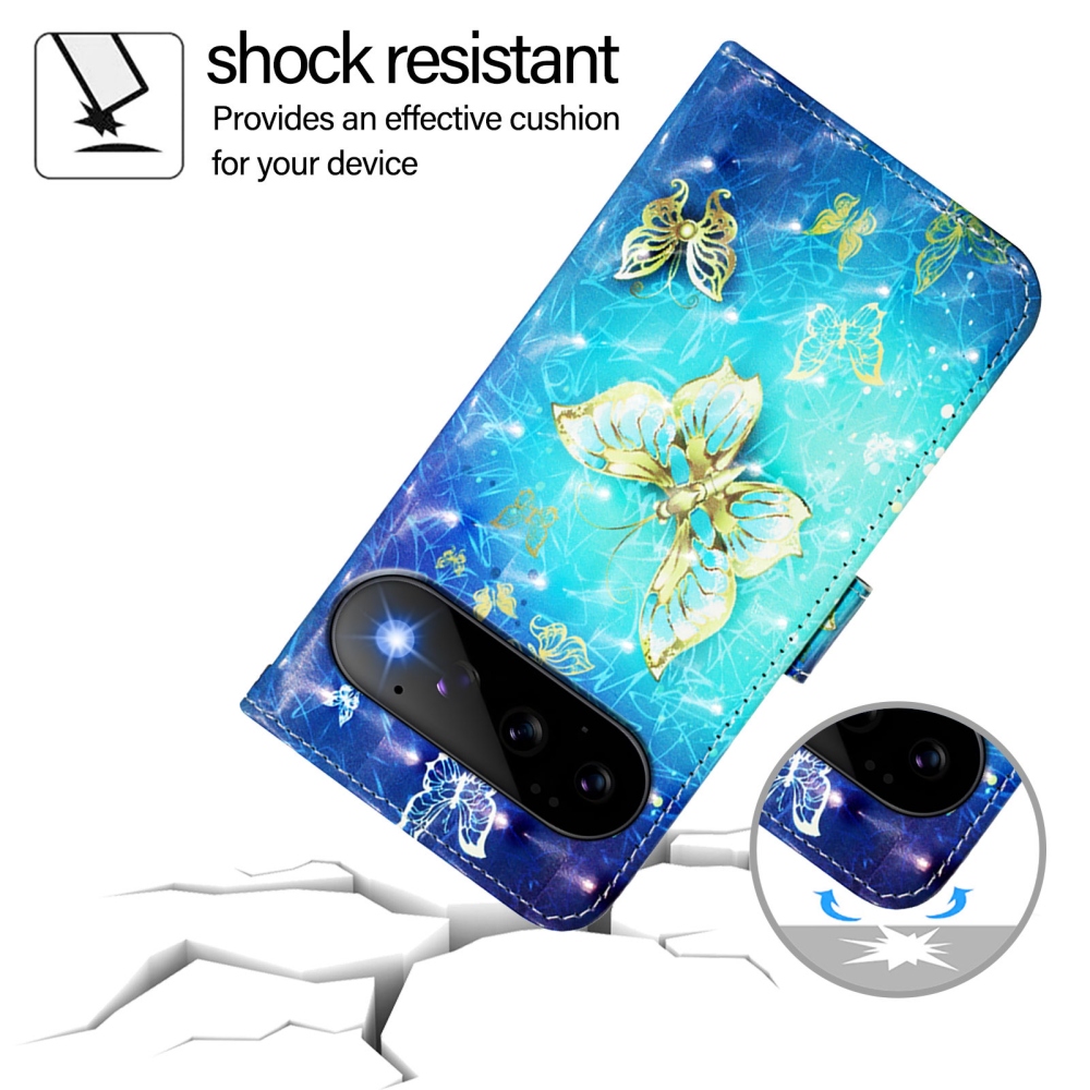 Päťte knižkové puzdro na Google Pixel 11 Pro/11 - modrolatí motýle