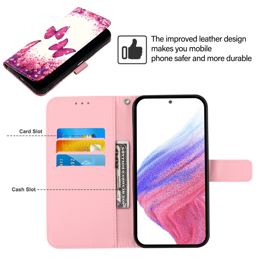 Patte knižkové puzdro na Google Pixel 11 Pro/11 - ružové motýle