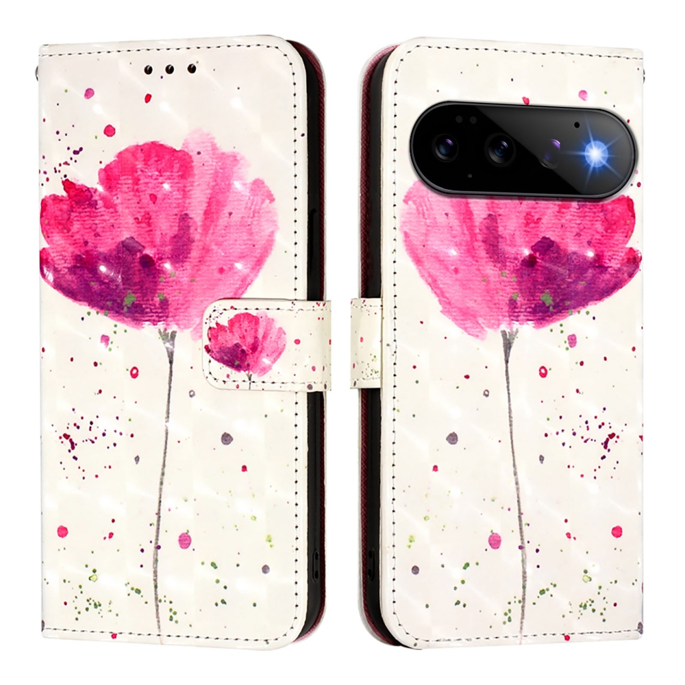 Patte knižkové puzdro na Google Pixel 11 Pro/11 - ružový kvet