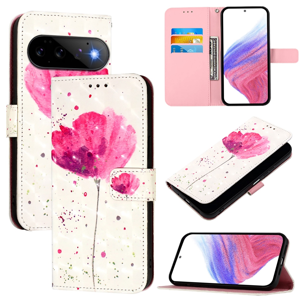 Patte knižkové puzdro na Google Pixel 11 Pro/11 - ružový kvet