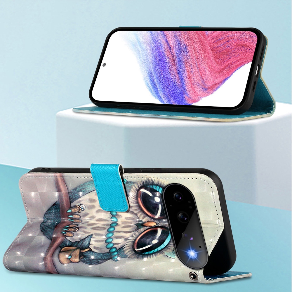 Patte knižkové puzdro na Google Pixel 11 Pro/11 - sova