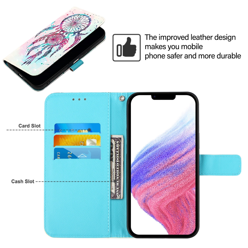 Patte knižkové puzdro na iPhone 18 Pro Max/17 Pro Max - farebný lapač snov