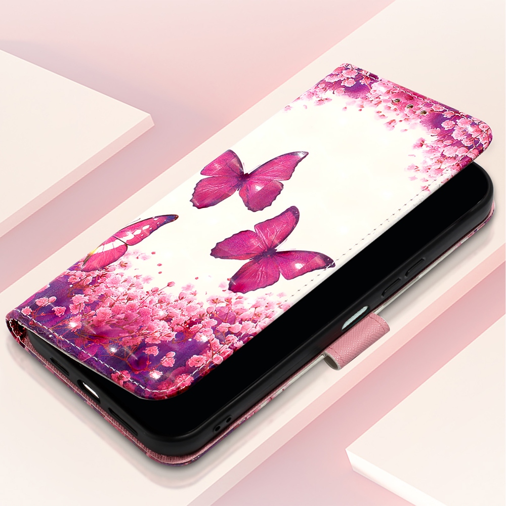 Patte knižkové púzdro na iPhone 18 Pro Max/17 Pro Max - ružové motýle