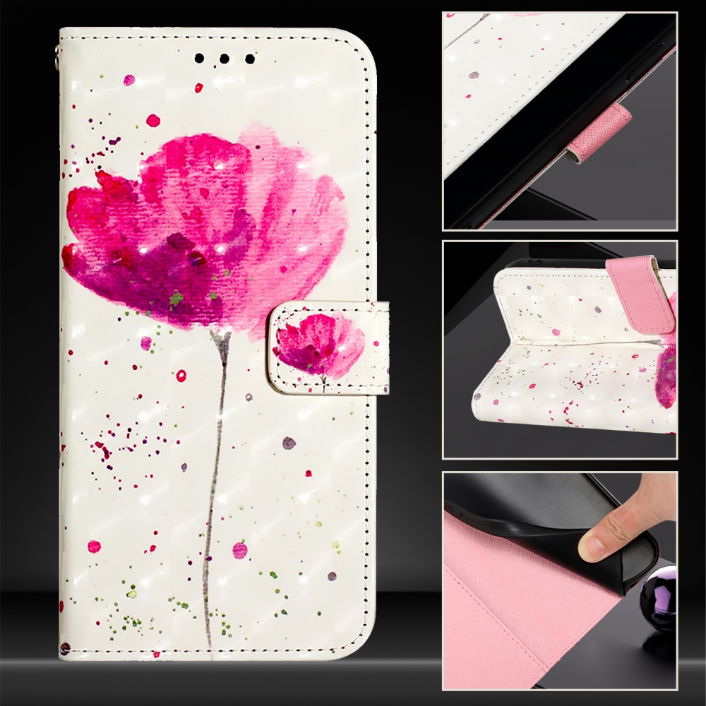 Patte knižkové puzdro na iPhone 18 Pro Max/17 Pro Max - ružový kvet