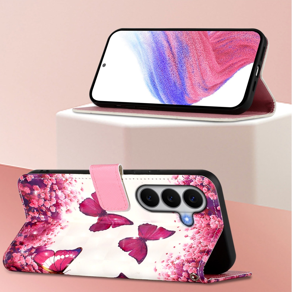 Patte knižkové puzdro na Samsung Galaxy A27 - ružové motýle