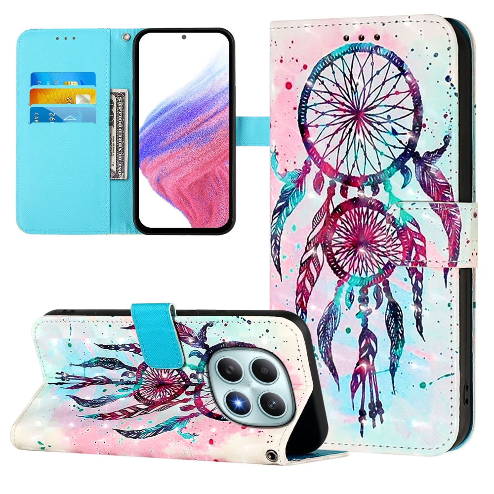 Patte knižkové puzdro na Xiaomi Poco M8 5G/Redmi Note 15 5G/Note 15 4G - farebný lapač snov