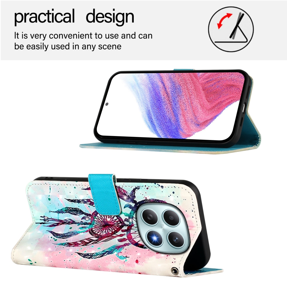 Patte knižkové puzdro na Xiaomi Poco M8 5G/Redmi Note 15 5G/Note 15 4G - farebný lapač snov