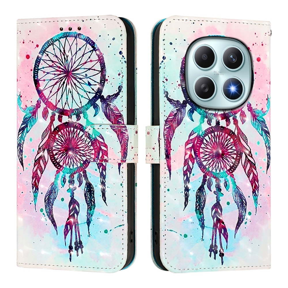 Patte knižkové puzdro na Xiaomi Poco M8 5G/Redmi Note 15 5G/Note 15 4G - farebný lapač snov