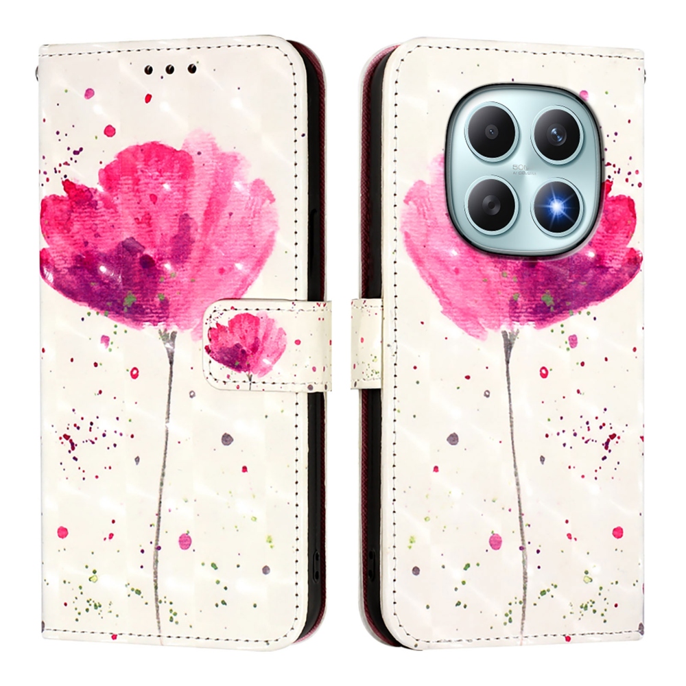 Patte knižkové puzdro na Xiaomi Poco M8 5G/Redmi Note 15 5G/Note 15 4G - ružový kvet