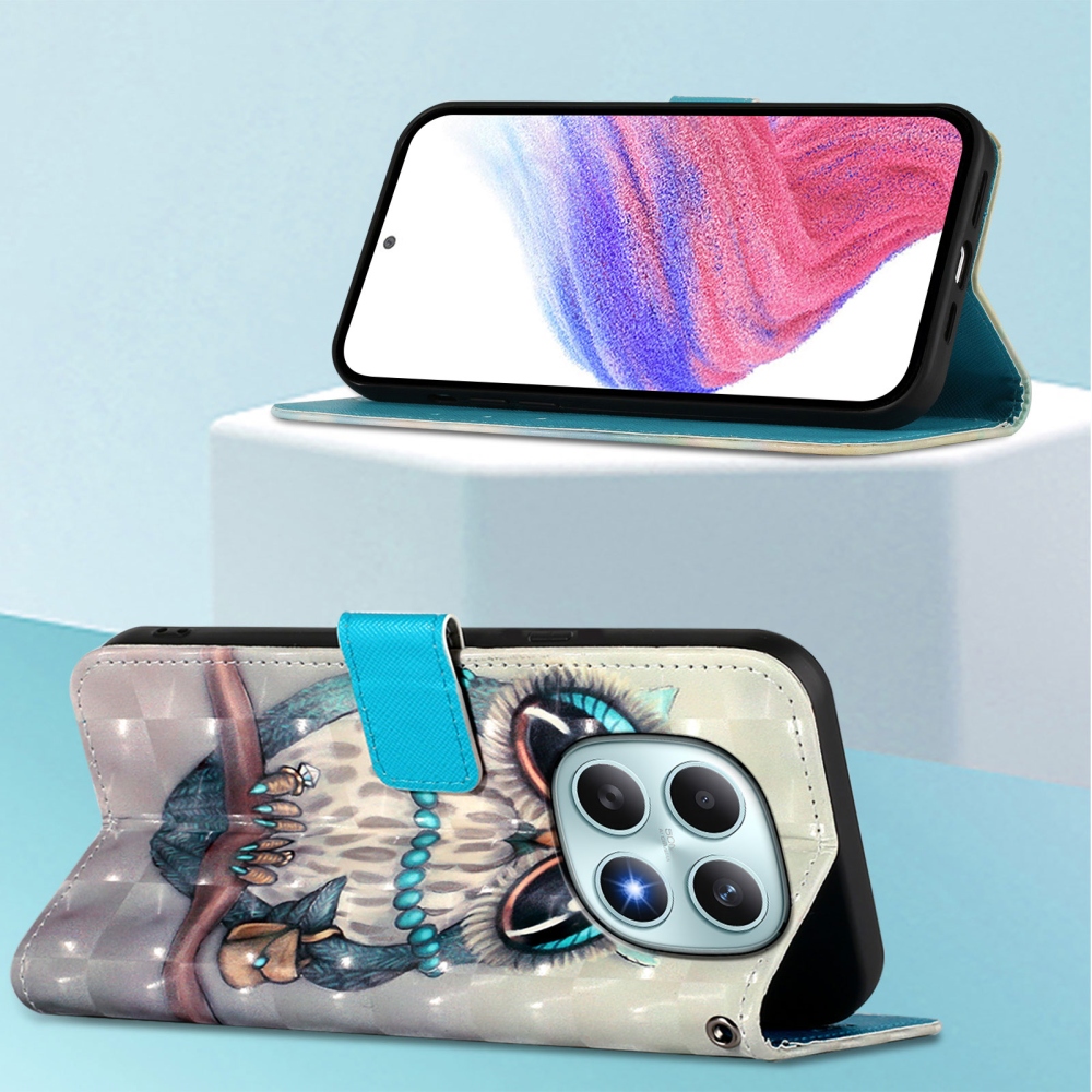 Patte knižkové puzdro na Xiaomi Poco M8 5G/Redmi Note 15 5G/Note 15 4G - sova