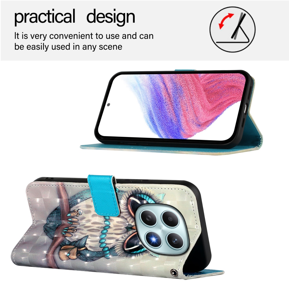 Patte knižkové puzdro na Xiaomi Poco M8 5G/Redmi Note 15 5G/Note 15 4G - sova